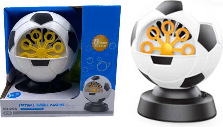 Soccer Ball Bubble Machine with 8 Nozzles