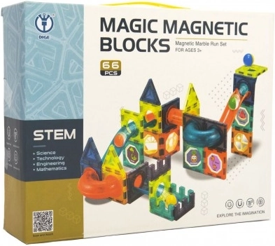 Magnetic Marble Run – 66-piece Building Set