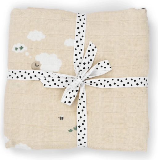 Done by Deer muslin swaddle blanket Tiny farm sand
