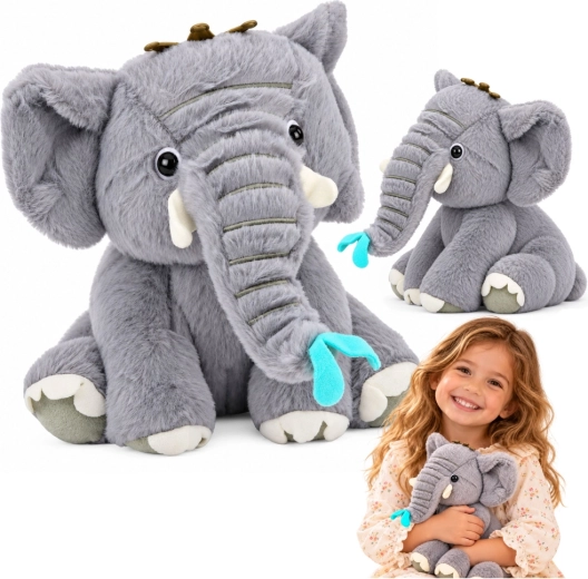 Plush Elephant with a Crown 26 cm