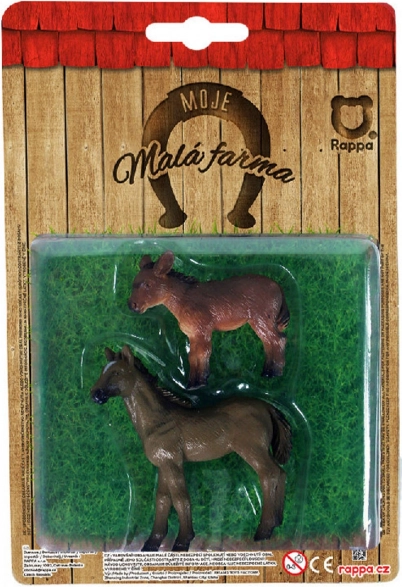 Животни във фермата 2 в 1 – кон и магаре