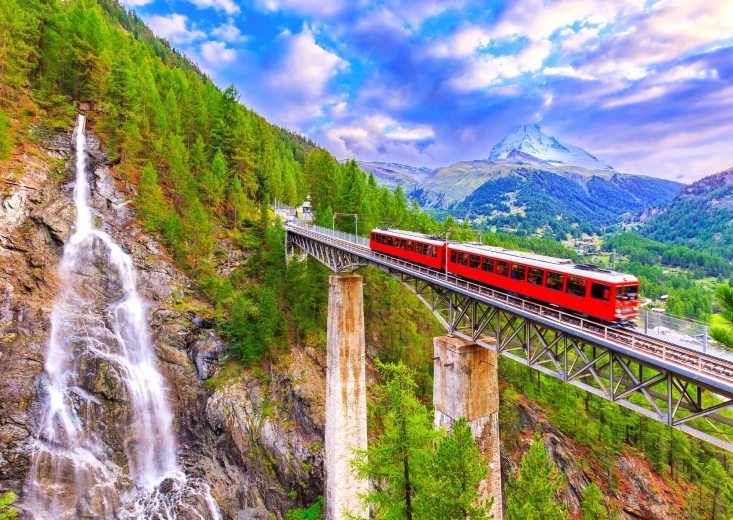 Enjoy Puzzle Gornergrat Cog Railway, Switzerland, 1000 Pieces