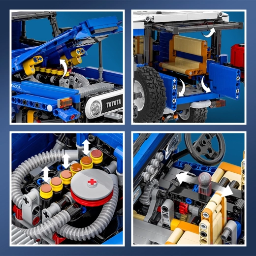 Blue Off-Road Vehicle Building Set, 2101 Pieces