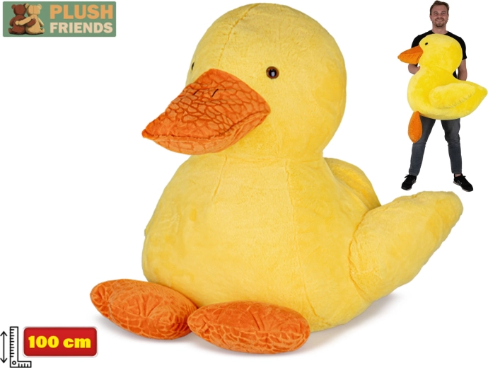 Плюшена патица Plush Friends 100 см – голяма мека играчка за деца и възрастни