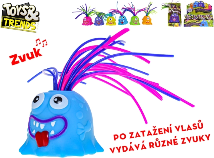 Интерактивно чудовище Toys&Trends Brainboooom с дълга коса и звуци 6 см
