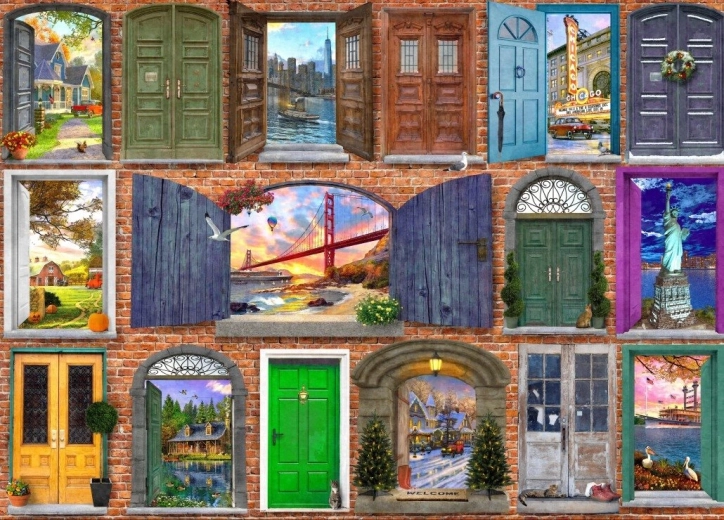 Puzzle Doors USA 1500 pieces BLUEBIRD