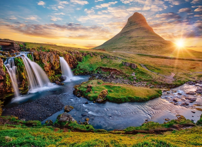 Kirkjufellsfoss Waterfall Puzzle, Iceland - 2000 pieces