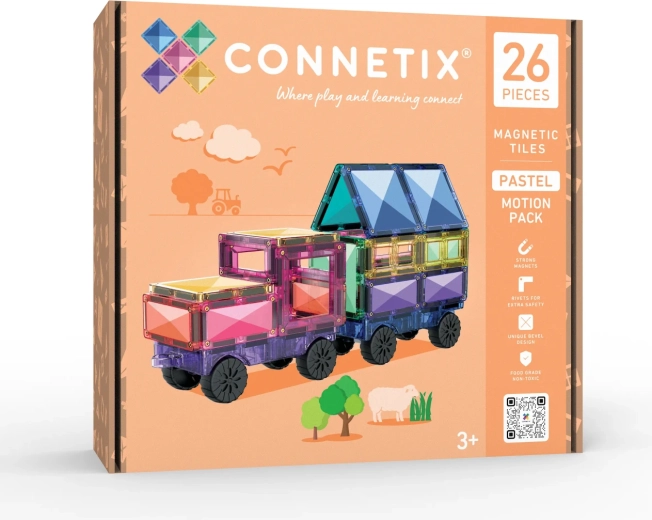 Connetix Pastel Motion Pack, 26 Pieces