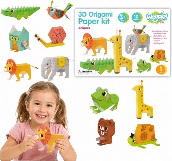 WOOPIE ART&FUN 3D Origami Animals Creative Set – 10 Animals