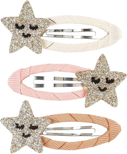 Souza! Dagmar star hair clips, gold - 3 pcs