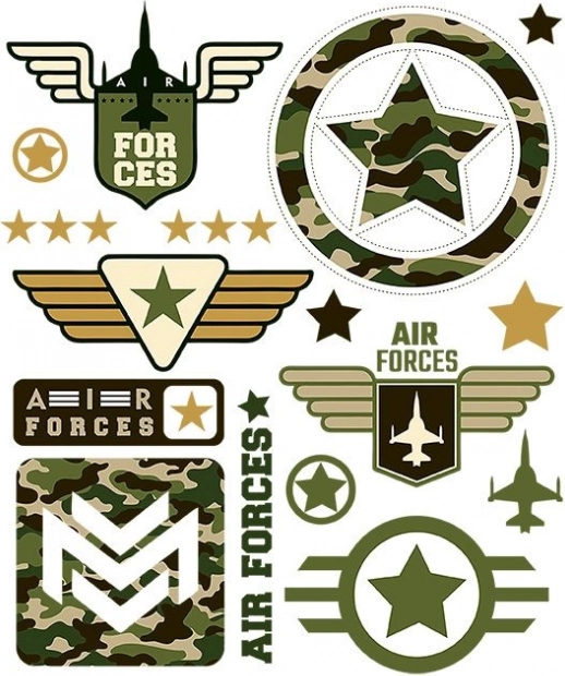 Iron-on patches aviation – large sheet 20 × 30 cm