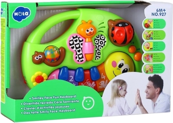 Hola SmilyPlay детски музикален кийборд с весело лице