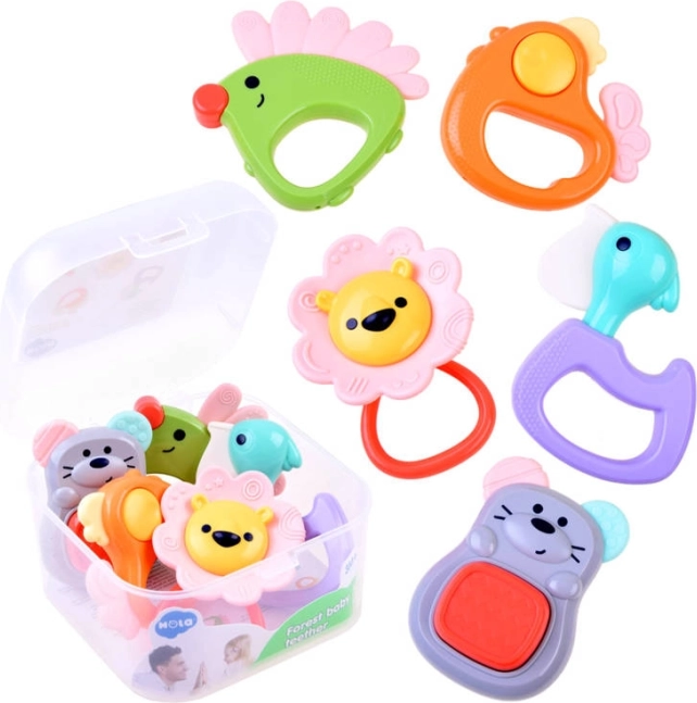 Children's Teether Set Animals 5 pcs