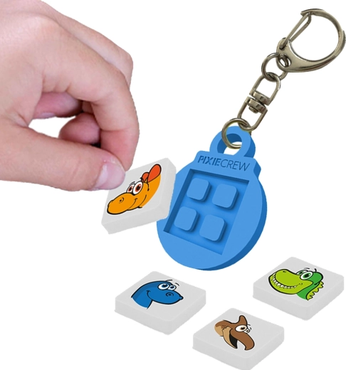 Pixie Crew кръгъл ключодържател Dino с multipixeli