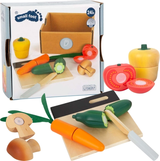 Small Foot Fresh wooden vegetable slicing set