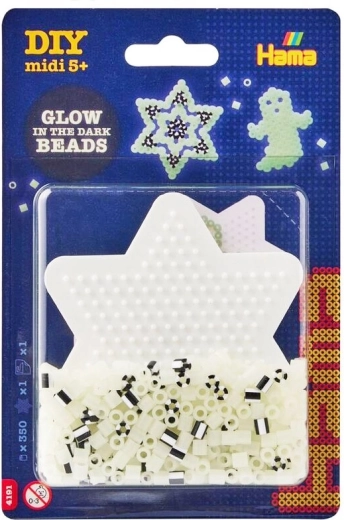 Bead Set Star Glowing in the Dark, 350 pcs MIDI