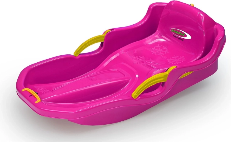 Snow Play шейна Comfort 80 см, розова, с ръчни спирачки - 1 брой