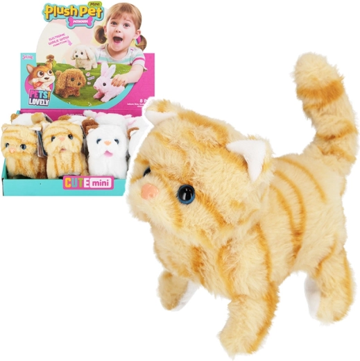 Plush Kitten with Sound and Movement 20 cm