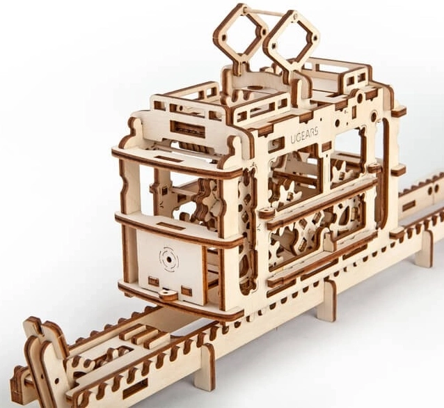 Ugears кабинкова въжена линия с трасе – 3D дървен механичен пъзел
