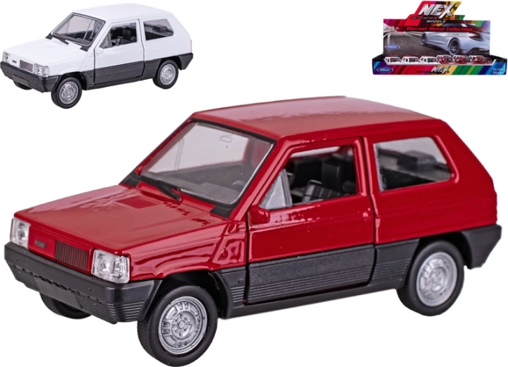 Welly Fiat Panda – метален модел на автомобил с механизъм за задвижване чрез издърпване назад