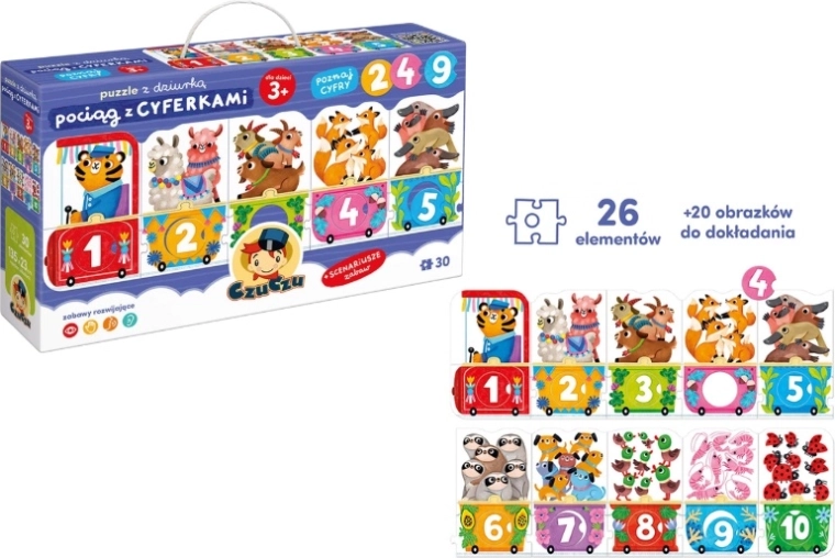 CzuCzu Train with Number Wheels Puzzle