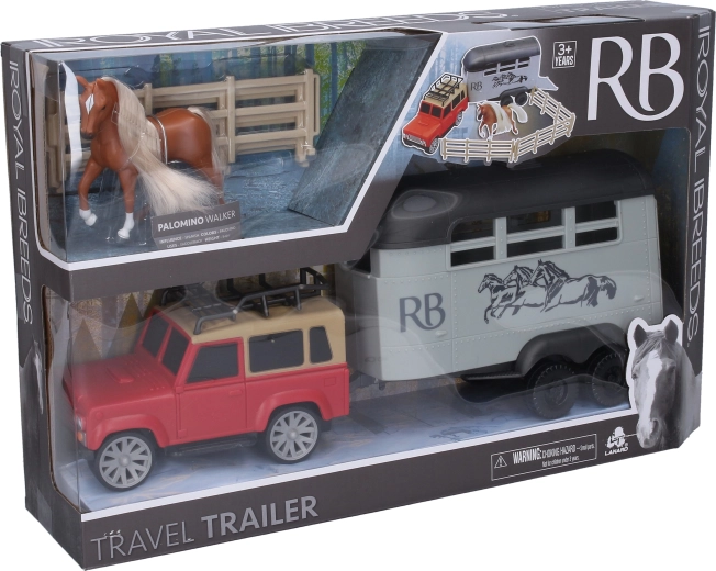 Royal Breeds кон с автомобил, ремарке и заграждение