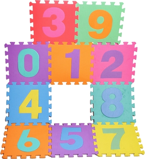 Пенени подови пъзели с числа, 10 бр., 29 × 29 см