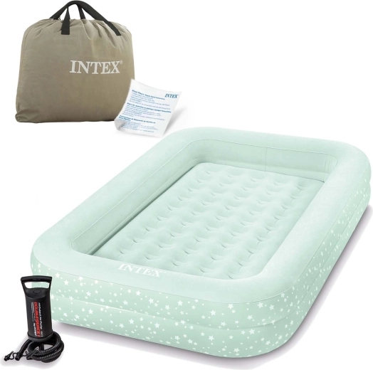 INTEX Inflatable Children's Travel Bed 168 × 107 × 25 cm with Pump