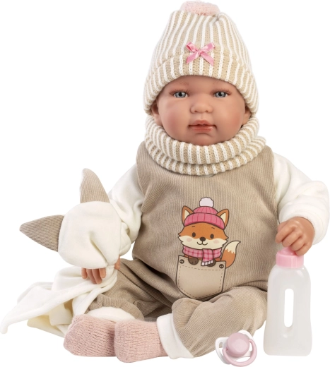 Llorens New born реалистична бебешка кукла със звуци 44 см