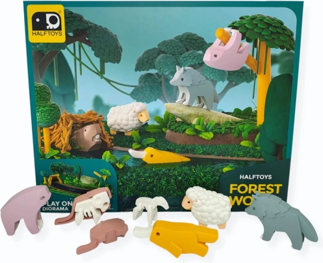 Магнитни фигурки Half Toys – горски свят