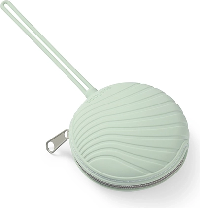 BabyOno silicone pacifier case with zipper, mint 0m+