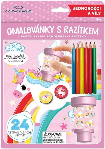 Coloring Book with Stamp CONCORDE Unicorns and Fairies