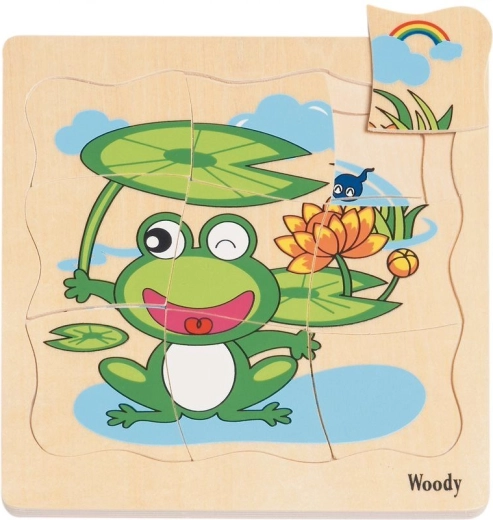 Wooden Layered Puzzle: Frog Life Cycle