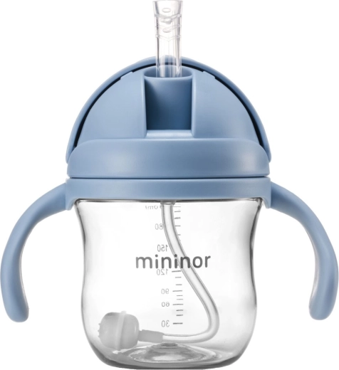 Mininor tritan straw bottle sky blue - 1 piece