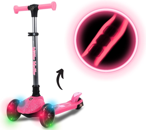 Milly Mally three-wheel children's scooter Jelly pink
