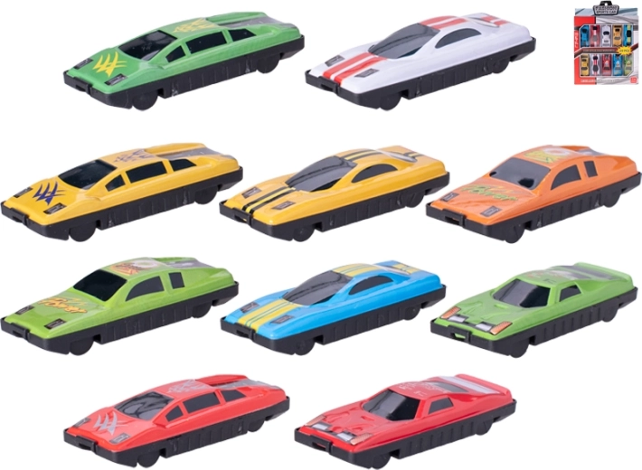 Set of Metal Toy Cars 7 cm – 10 Pieces with Freewheel