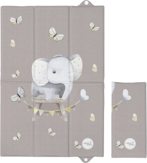 Ceba Baby пътна сгъваема подложка за повиване 60 × 40 см basic little elephant