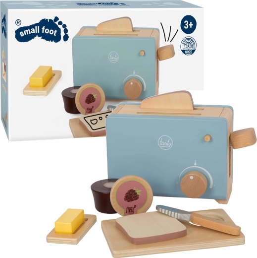 Wooden toaster with accessories Tasty small foot