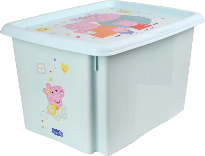 Plastic storage box with lid Peppa Pig 30 l