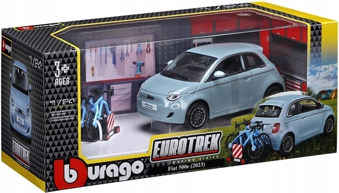 BBU Eurotrek Fiat 500E Touring blue 1:24