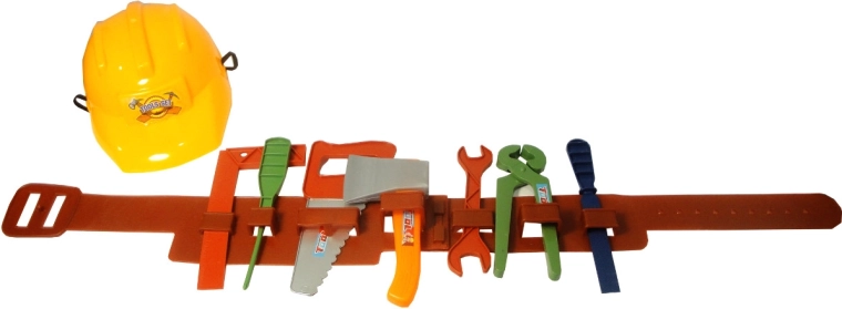 Kids' tool set with helmet