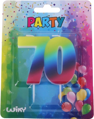Парти свещ Дъга 70