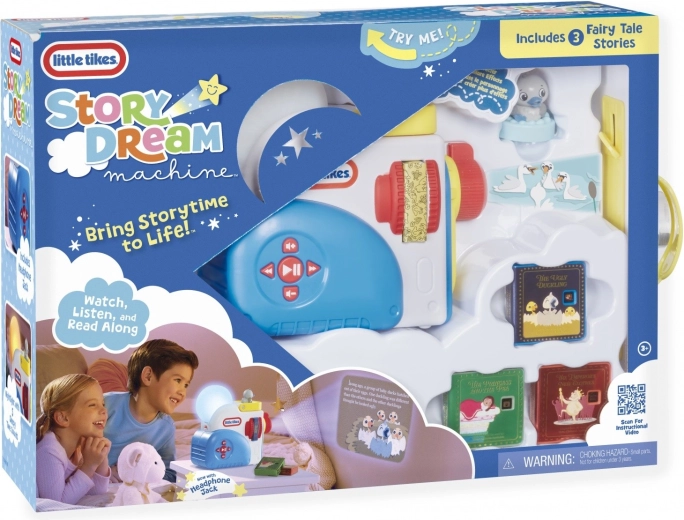 Проектор за приказки и нощна лампа Little Tikes Story Dream Machine с комплект от 3 истории
