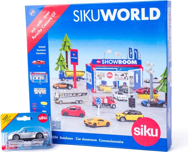 SIKU World автосалон с количка Porsche 911 Turbo