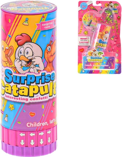 Animal-themed confetti popper in a tube 13 cm - 1 piece