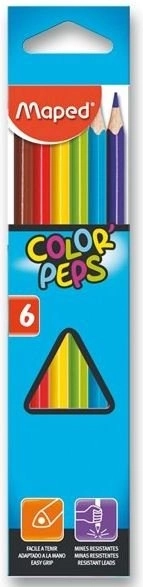 Триъгълни пастели MAPED Color'Peps 6 бр.