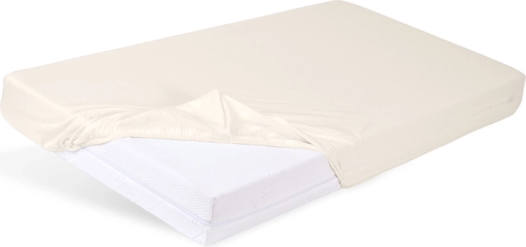 Babymatex fitted jersey cot sheet 60 × 120 cm ecru (ivory) – ecru, ivory