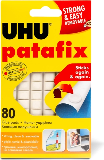 Бяла лепяща гума Patafix, 80 бр.