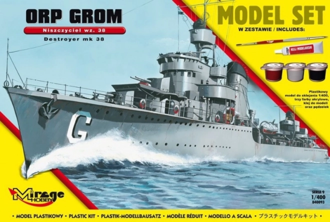 Model of Polish Destroyer ORP Grom wz.38
