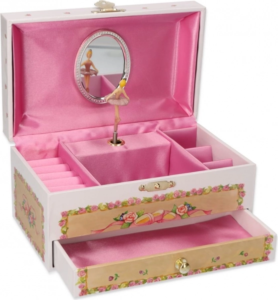 Музикална кутия за бижута „Цветна песен“ с мелодия „Лебедово езеро“